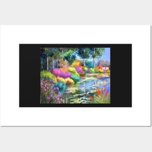 Waterlily Pond Painting Posters and Art